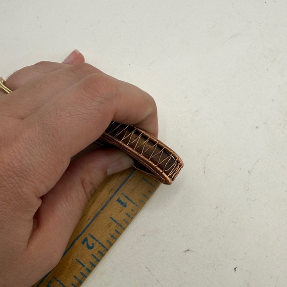 Handcrafted Amorite Dragons Blood Wire Wrapped Pendant Boho Hippie Jewelry - Picture 11 of 11